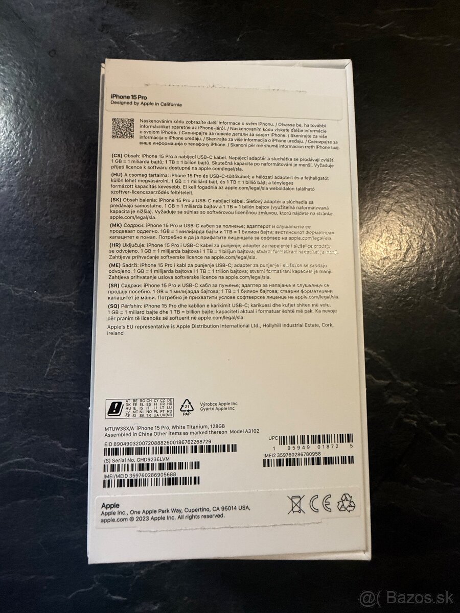 15 Pro 128gb white - 3