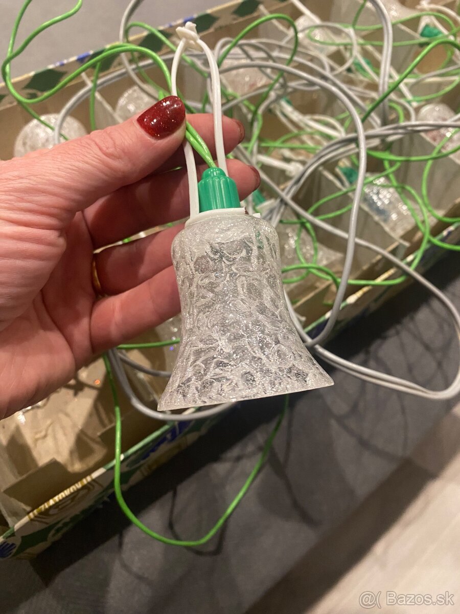 Staré vianočné svetielka zvončeky Calla - 3