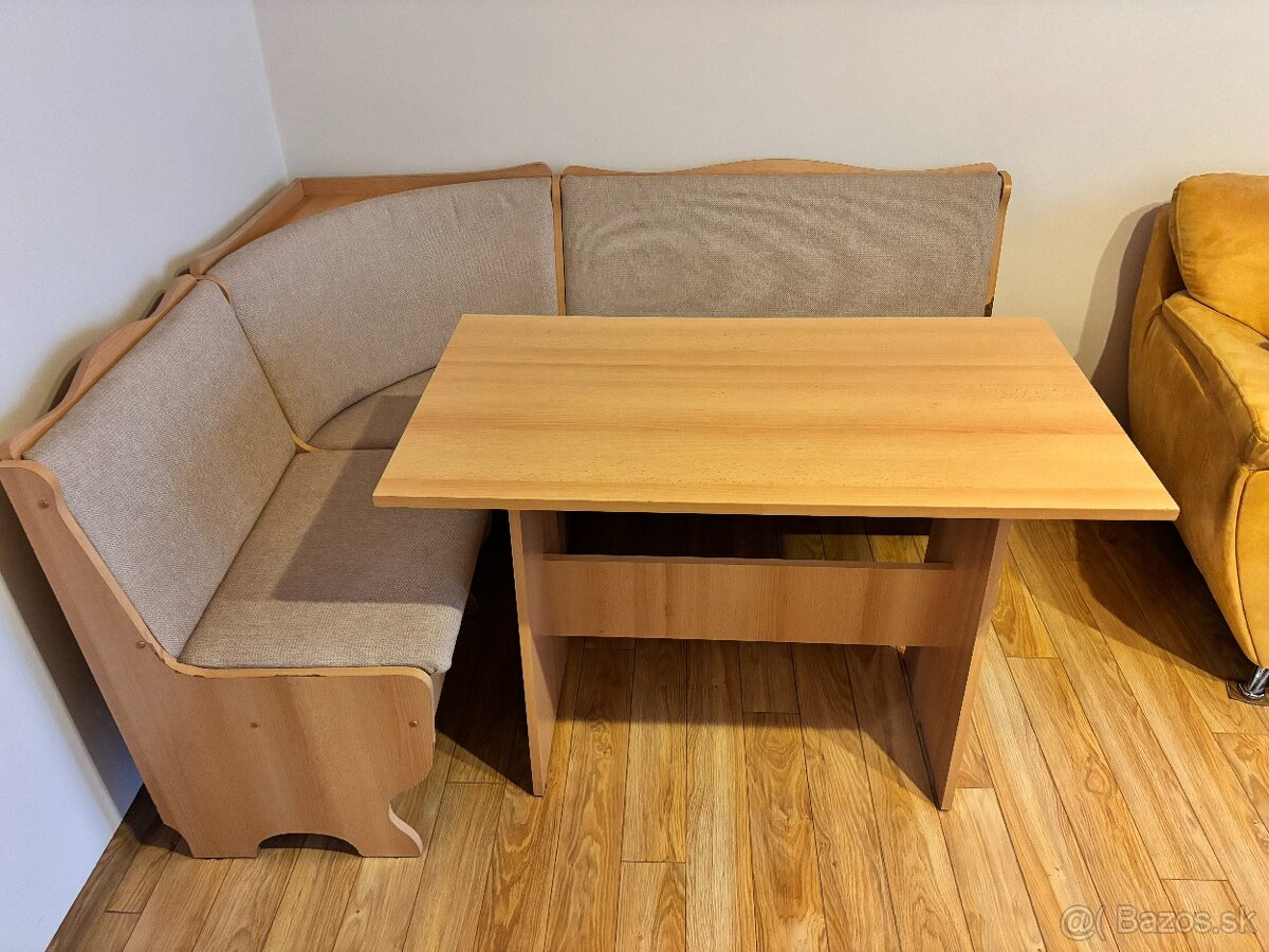 Rohová sedacia súprava + stôl - 3