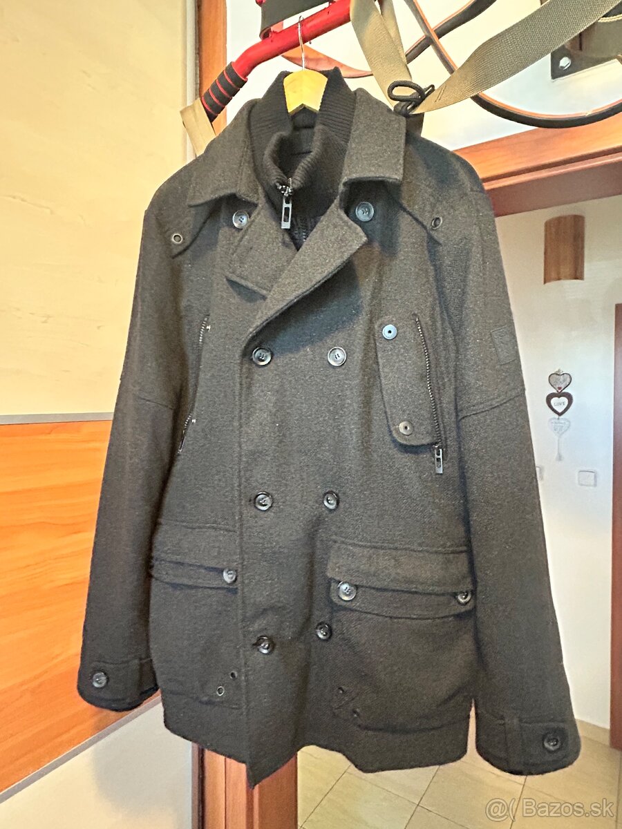 Zimný pánsky kabát (dvojradový), veľkosť L - 3