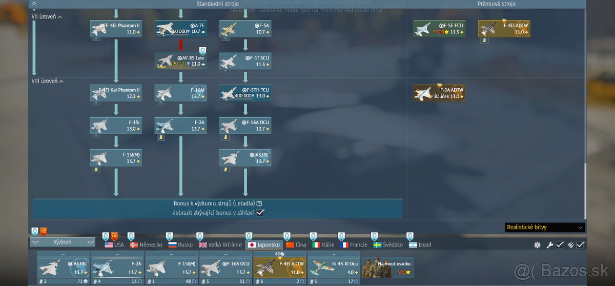 War Thunder účet - 3