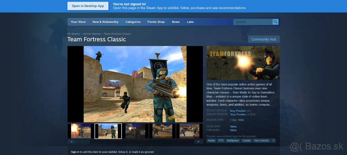 Predám (online) game Team Fortress Classic - 3