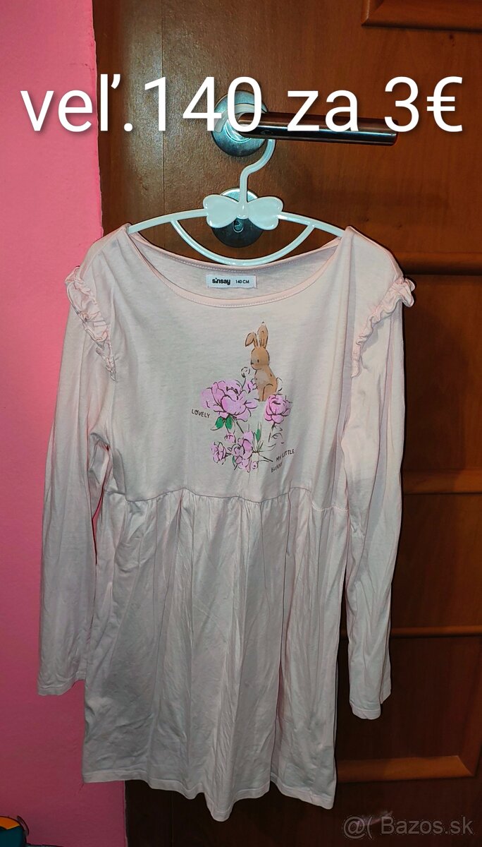 Šaty s dlhým rukávom veľ.140 - 3