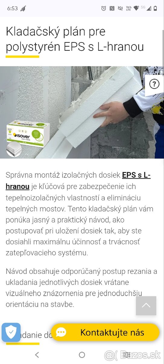 Polystyren Isover EPS 70F-L 150 s L hranou (15cm) - 3