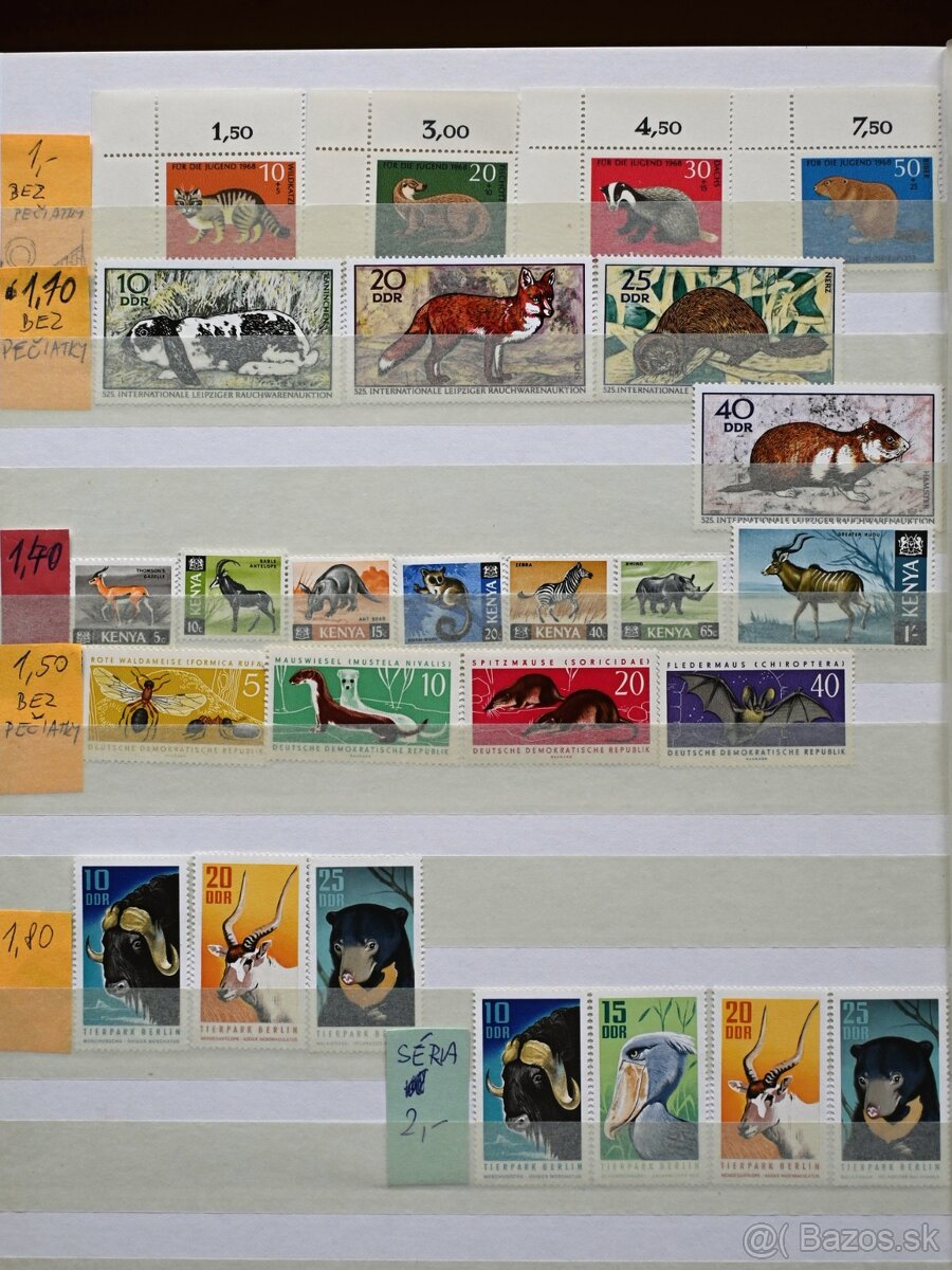 Známky - fauna - bez pečiatky - 3