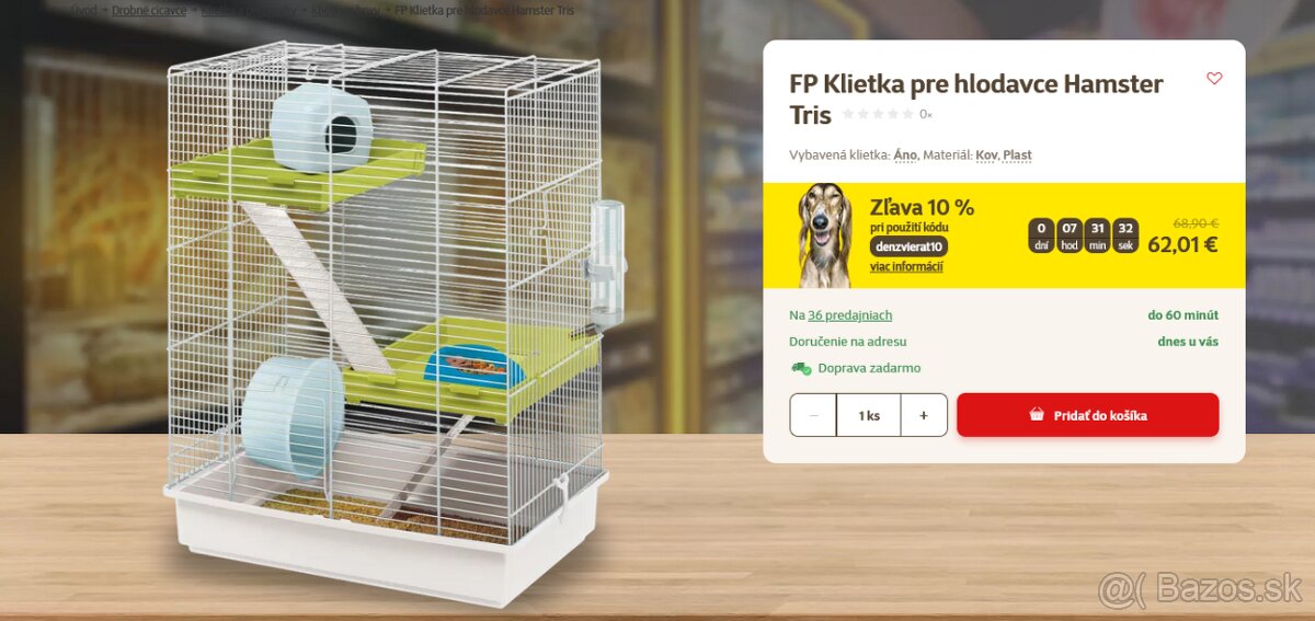 Predám poschodovú klietku pre škrečky alebo myšky - 3