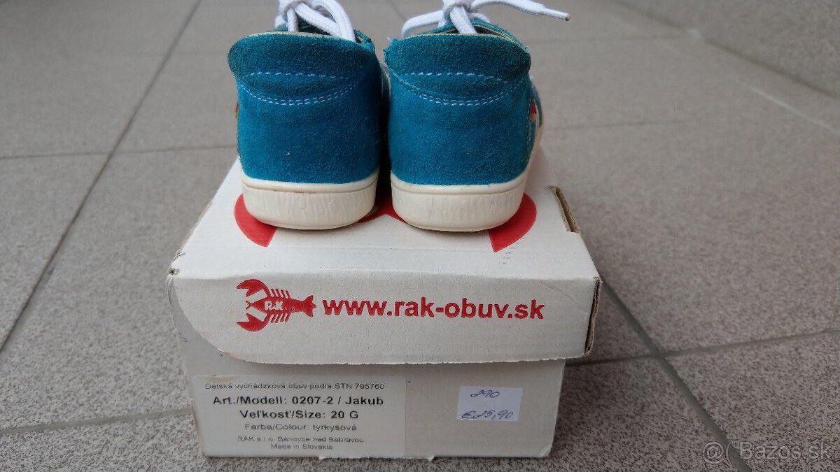 Celokožené kotníkové ortopedické topánky zn. RAK, veľ. 20 - 3