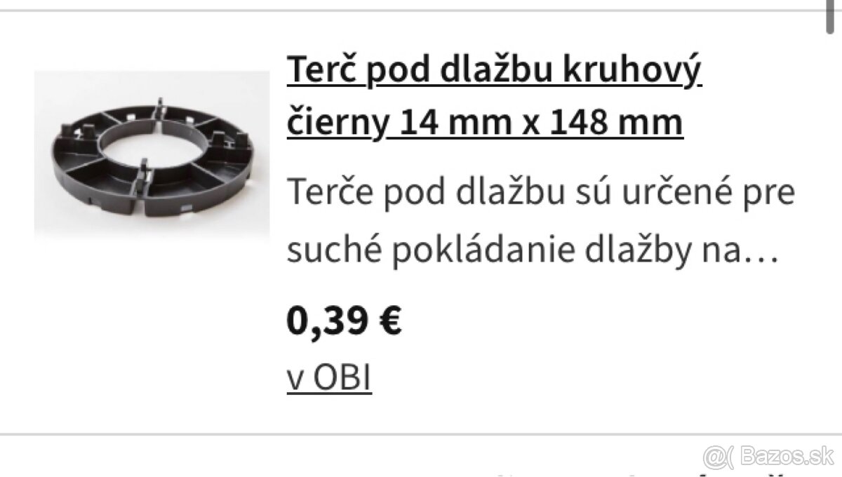 Terč pod dlažbu kruhový čierny 14 mm x 148 mm - 3