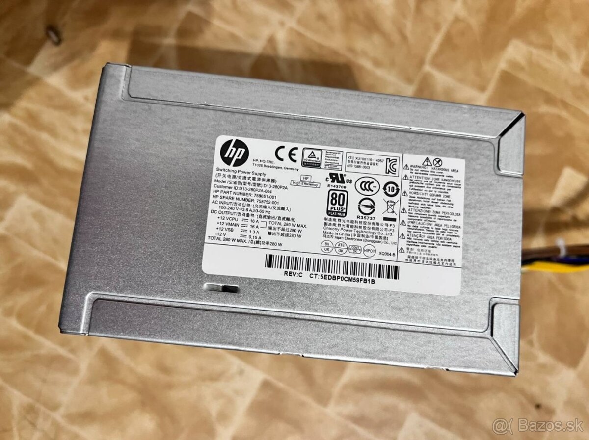 Predám použitý zdroj do počítača HP 600 G2 280W - 3