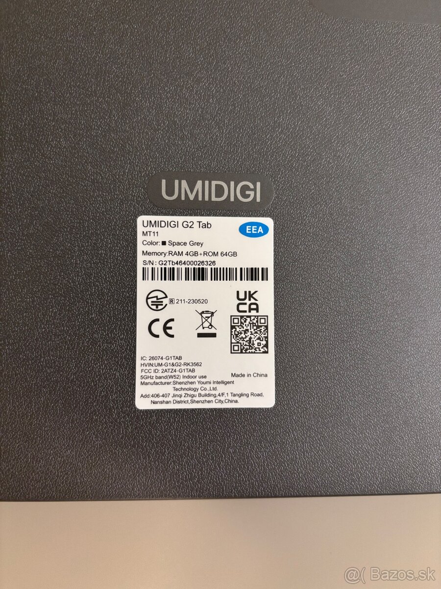Predám tablet UMIDIGI G2 Tab MT11 v sivej farbe. - 3