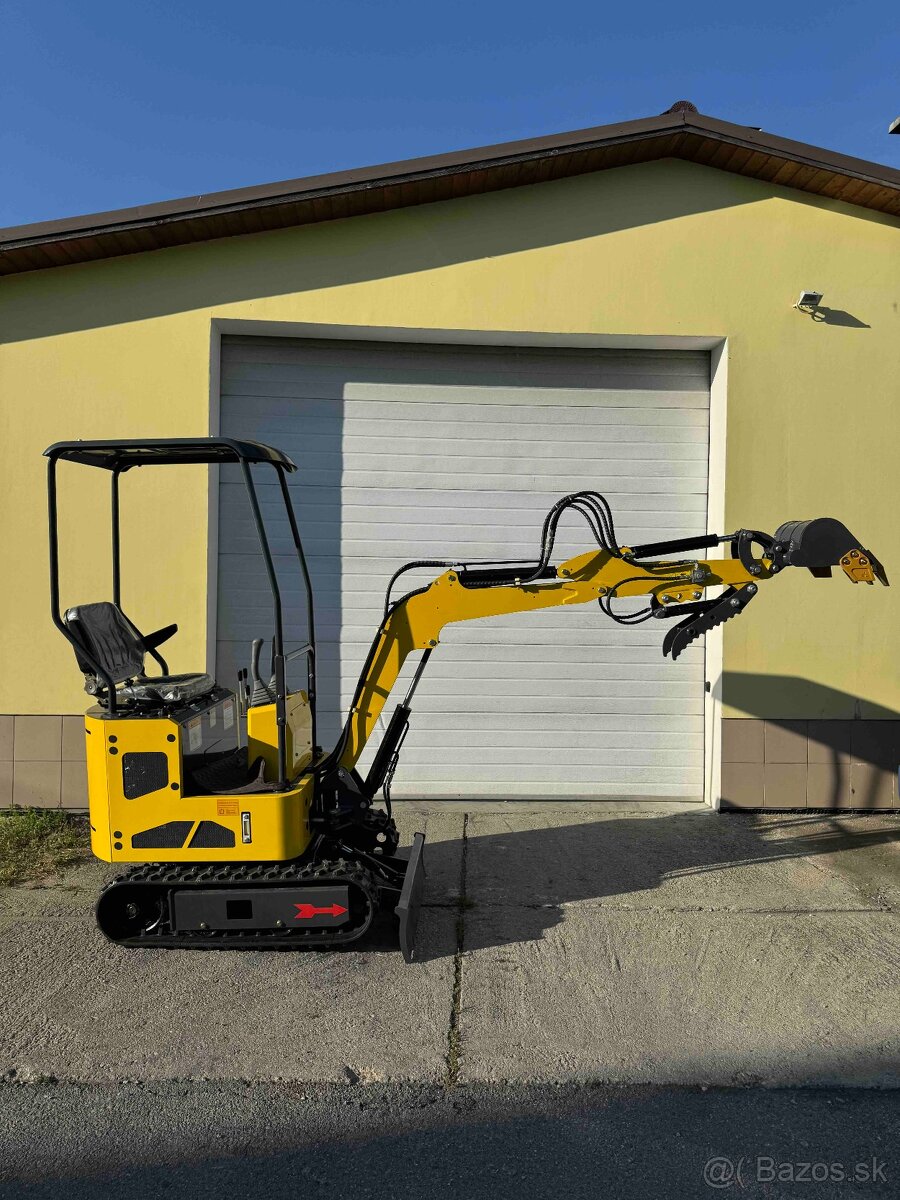 Nový Mini bager 1,2 t mimoosé kopanie - 3