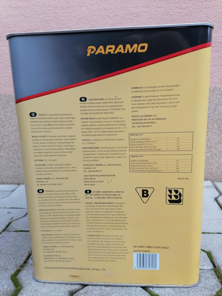 PARAMO PENETRAL ALP Asfaltový penetračný lak 20 kg - 3