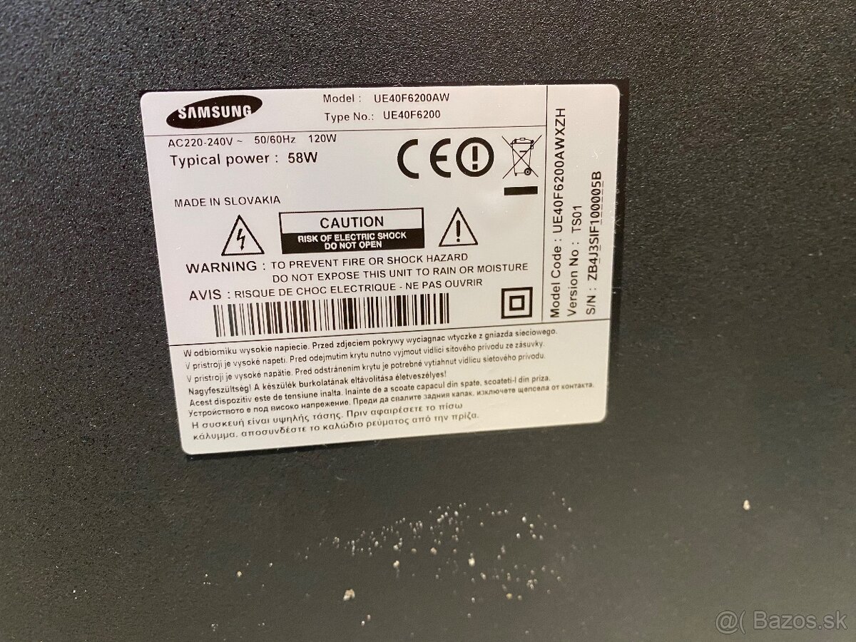 Samsung UE40F6200AW na opravu - 3