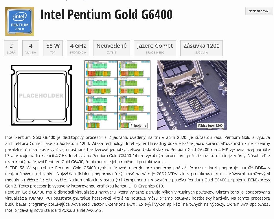 Predam Intel Pentium Gold G6400 - 3