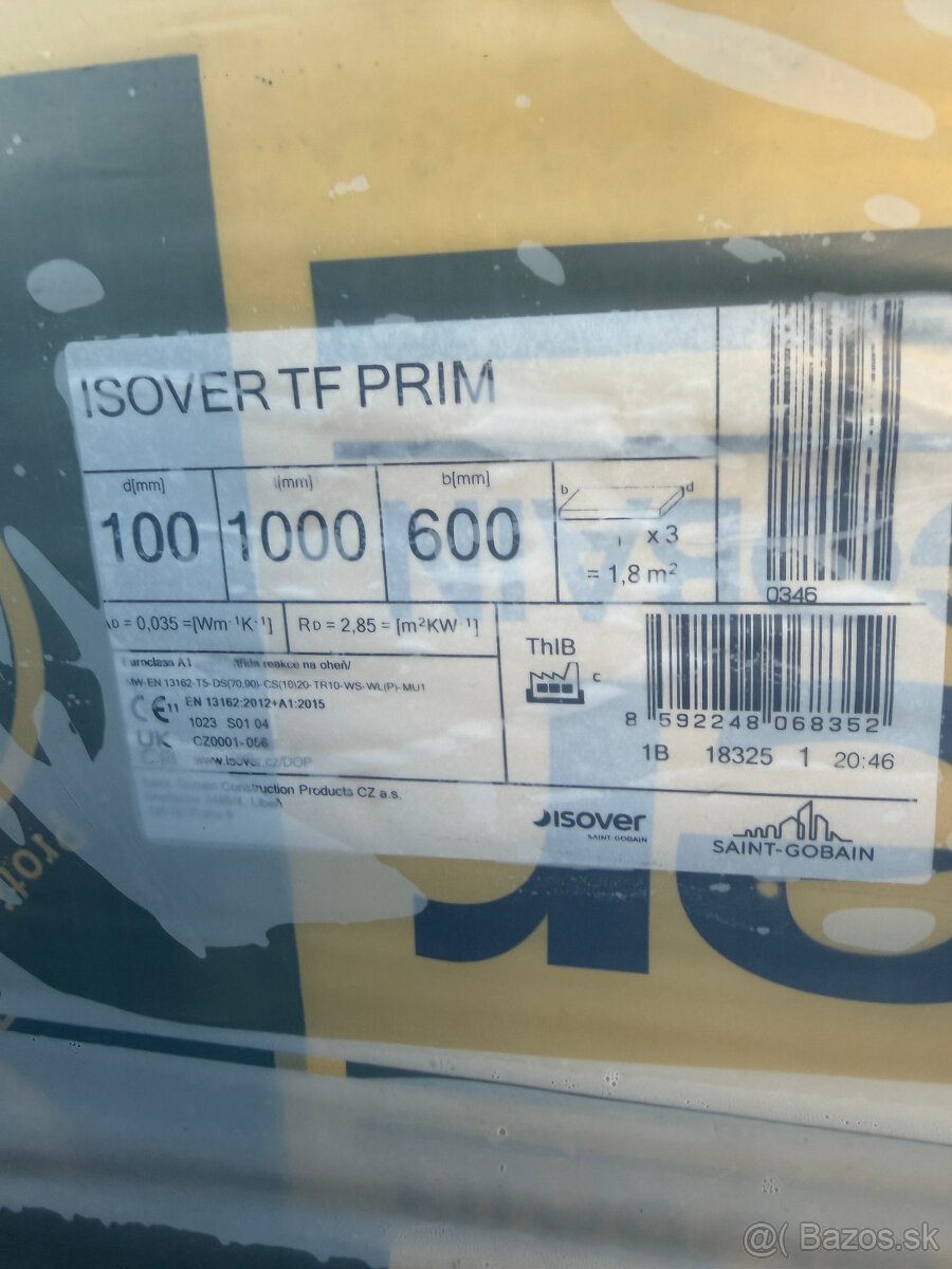 Fasádna mineralna vata ISOVER TF PRIM - 100mm - 3