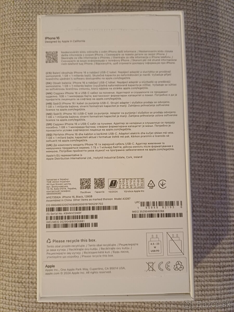 Iphone 16 128GB čierny "NEROZBALENY" - 3