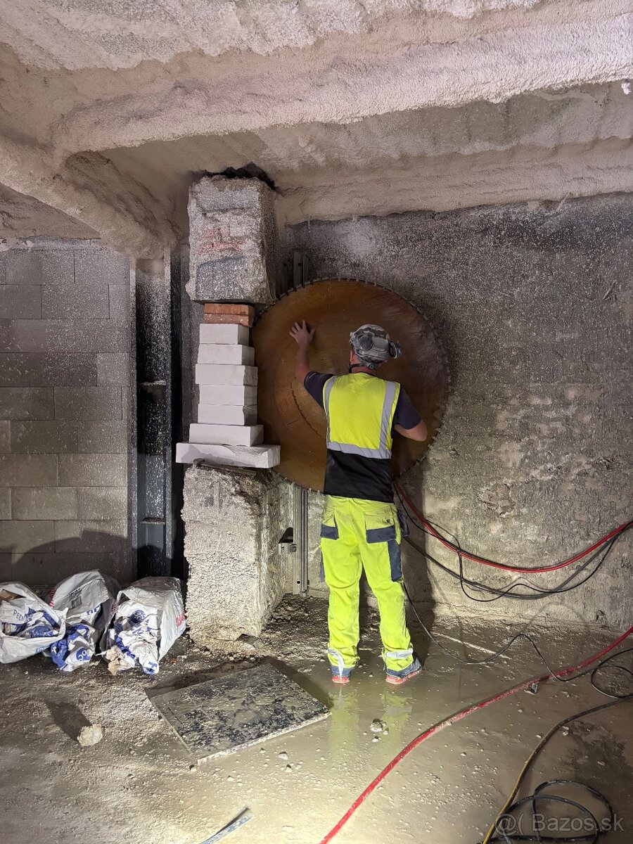 Práca Jadrové vŕtanie a rezanie betónu - 3