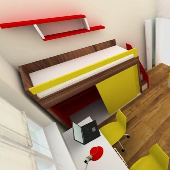 Vyvýšená posteľ so skriňou - 3