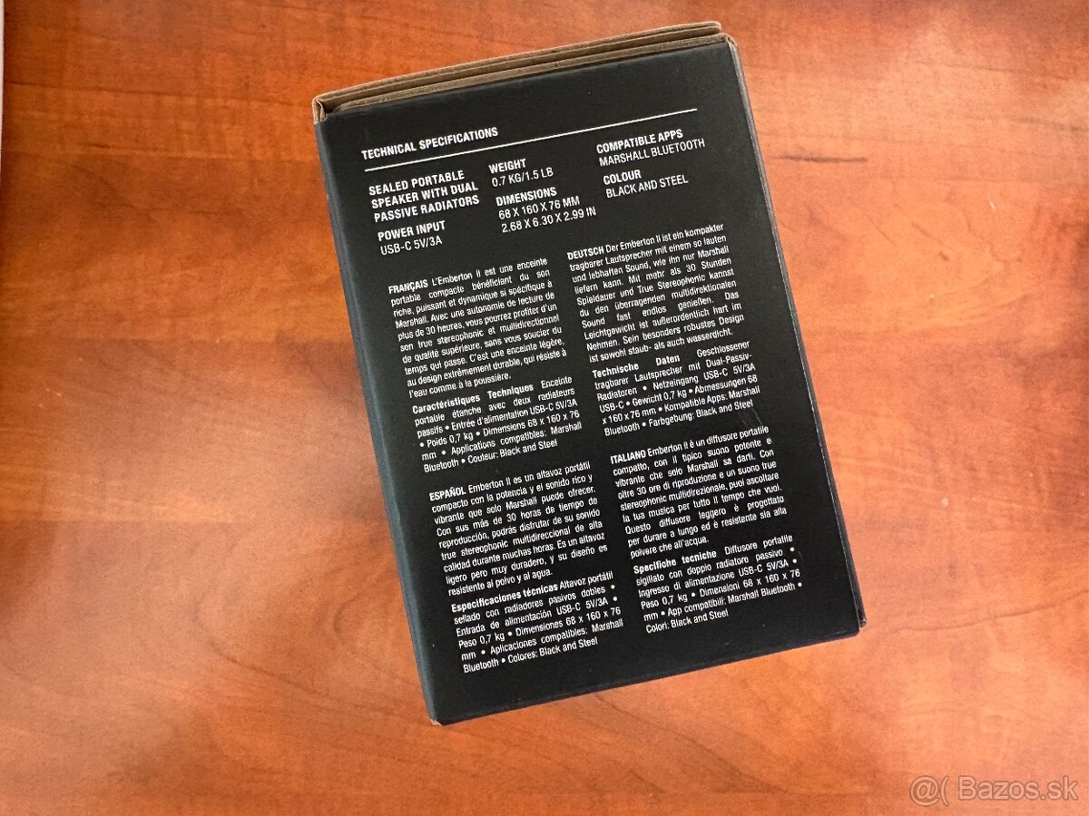 Marshall Emberton II BT - Black and Steel reproduktor - 3