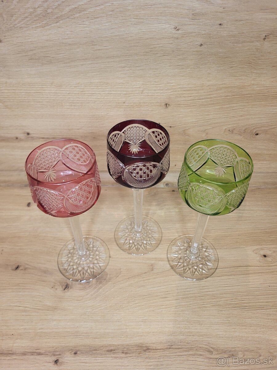 Brúsené krištáľové poháre - 3