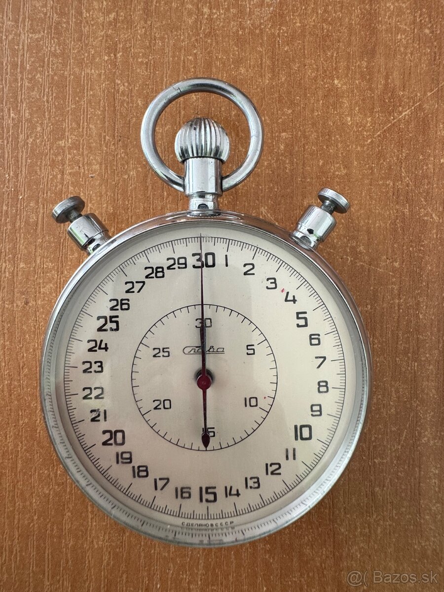 Mechanické stopky Slava (SSSR) + orig. krabička - 3