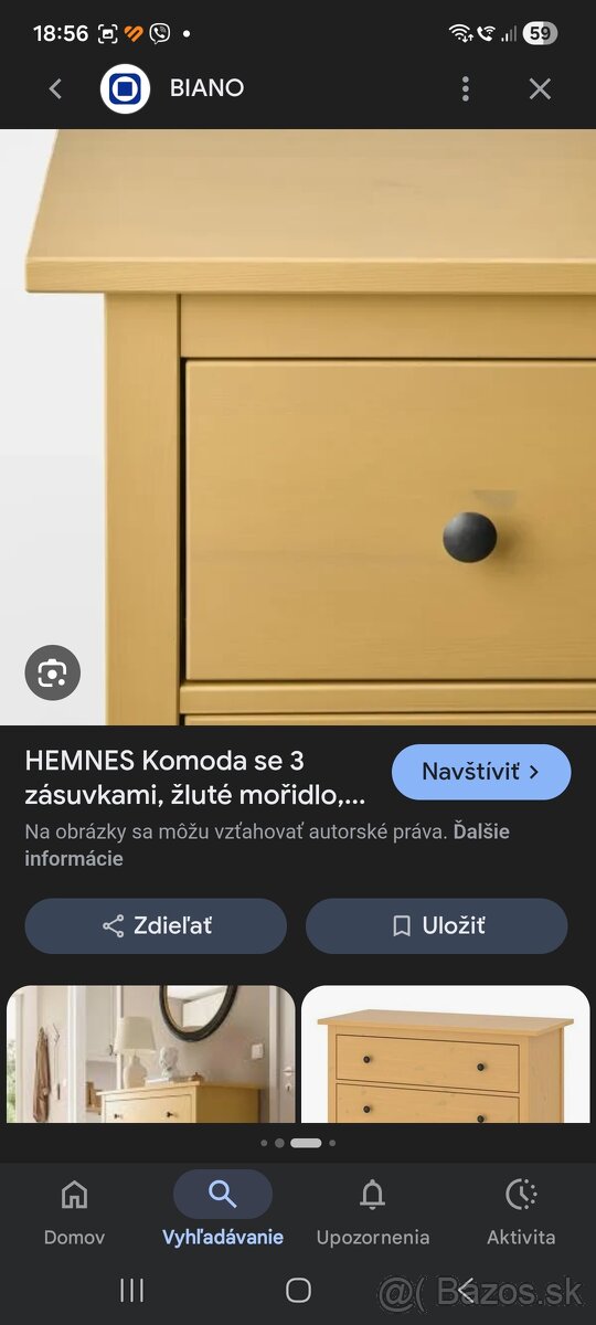 Hemnes komoda žltá - 3