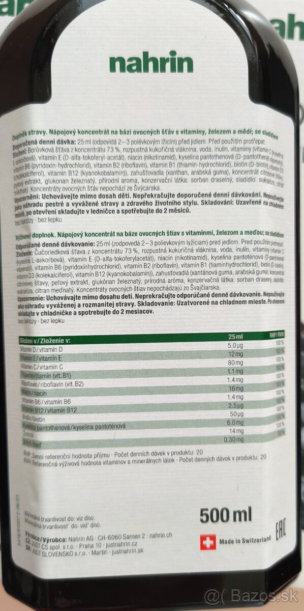 Narosan čučoriedkový 500ml - 3
