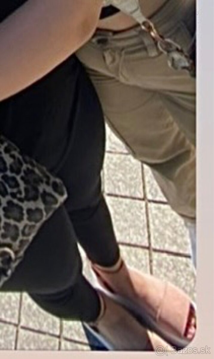 Béžové semišové sandále na platforme, veľ. 37 - 3