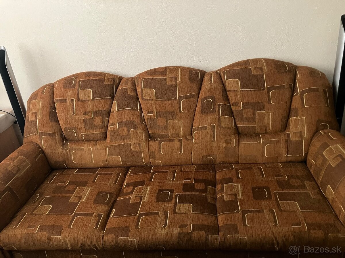 Hnedá sedacia súprava 3 2 1 - 3