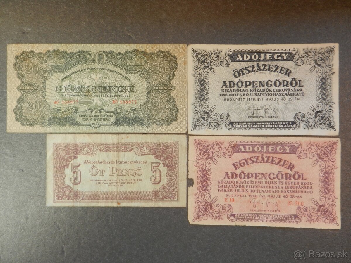 Staré Maďarské bankovky - 3