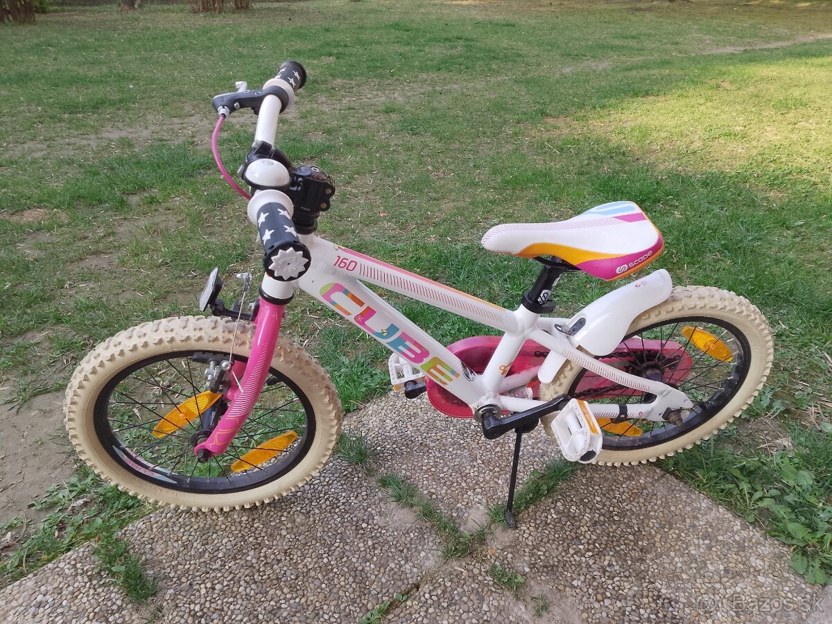 CUBE 160 krasny dievcensky bicyklik - 3