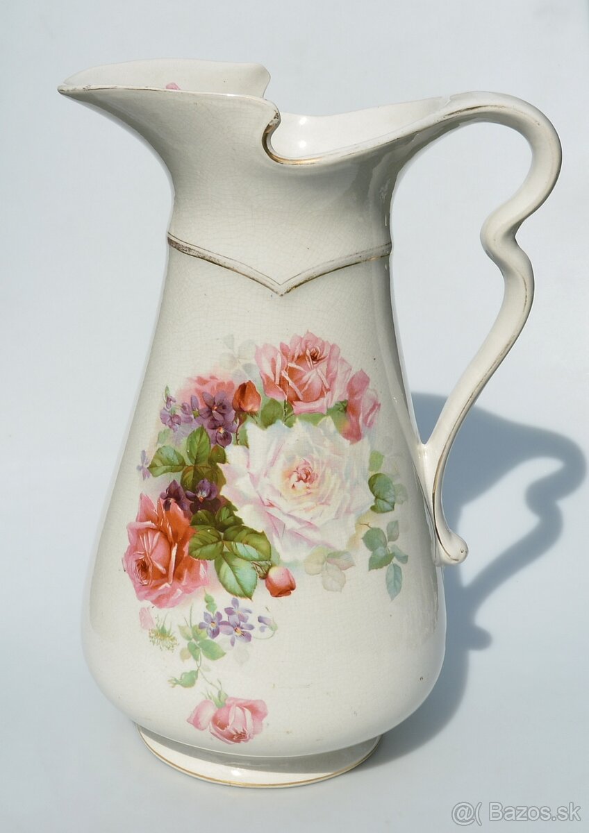 Royal Doulton Starožitná veľká umývacia sada s vázou - 3