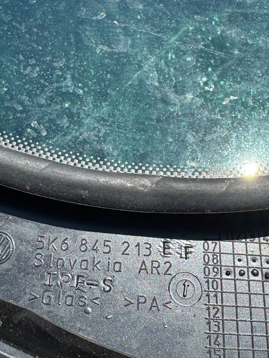 Zadné ľavé pevné okno Golf 6 hatchback - 3