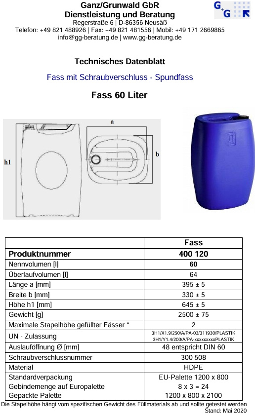 Odolný plastový sud 60L - 3