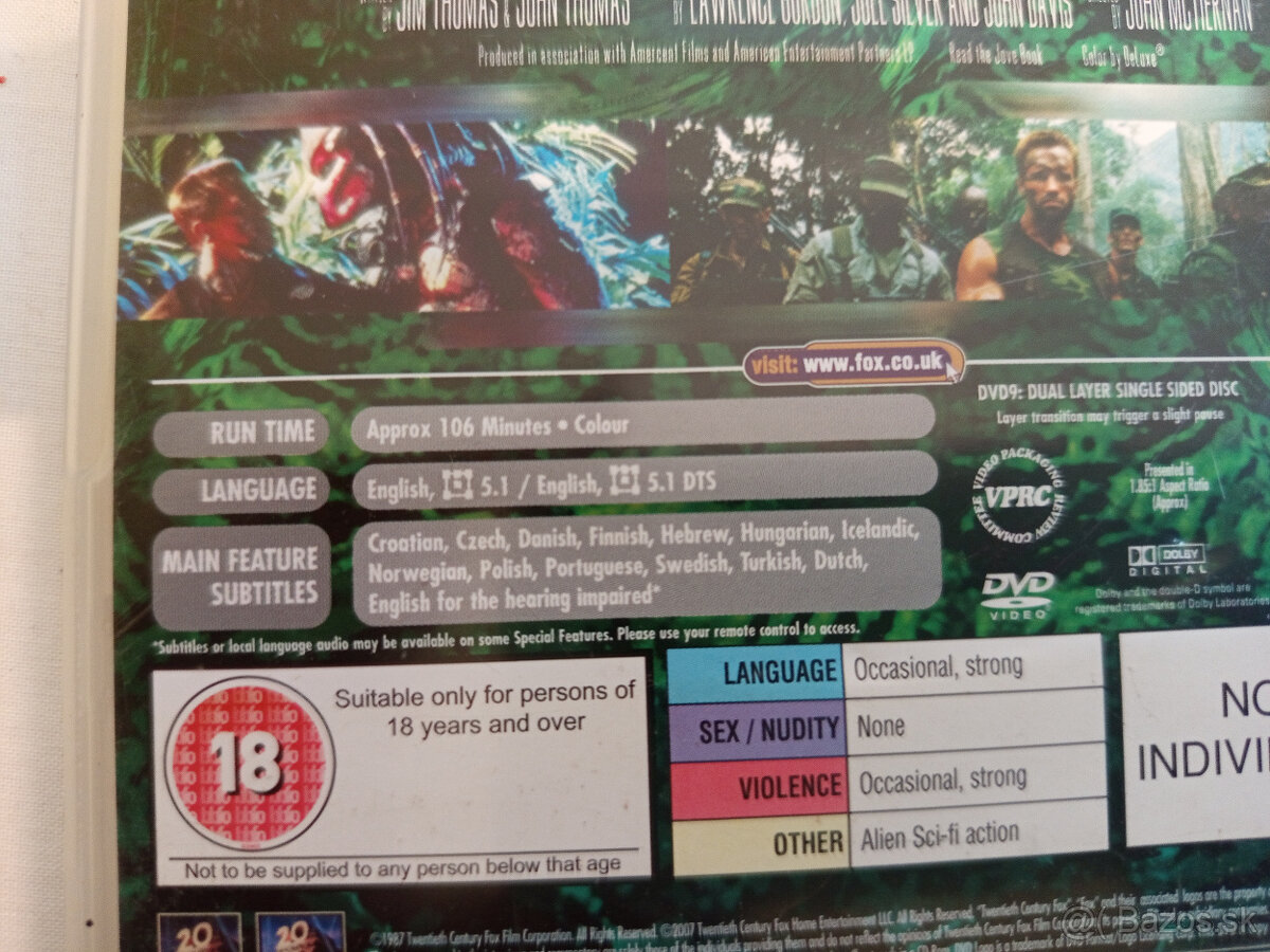 predám DVD Predator - 3