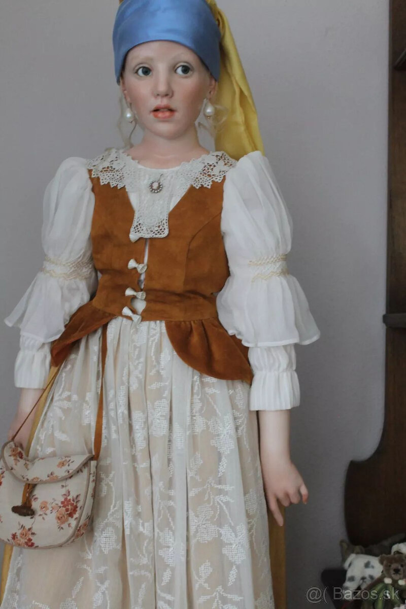 PORCELÁNOVÁ BÁBIKA od HILDEGARD GÜNZEL Dievča s perlovou náu - 3