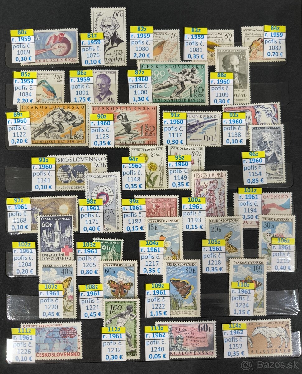 Poštové známky Československo - 3