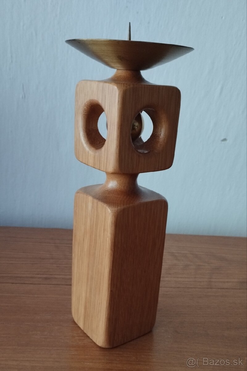 Dizajnový drevený svietnik - 3