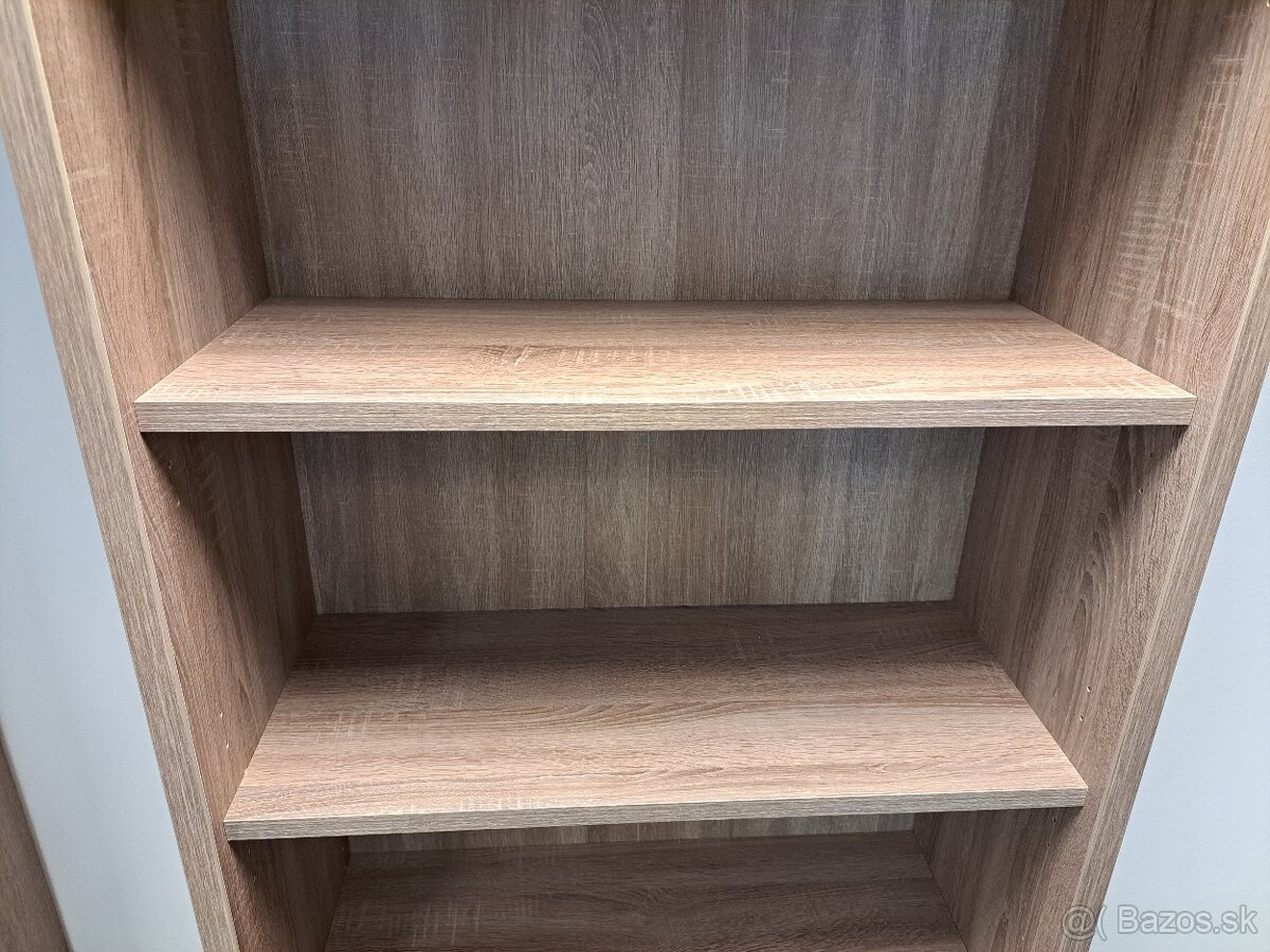 Regál na šanóny/knižnica - vo farbe dub sonoma - 3