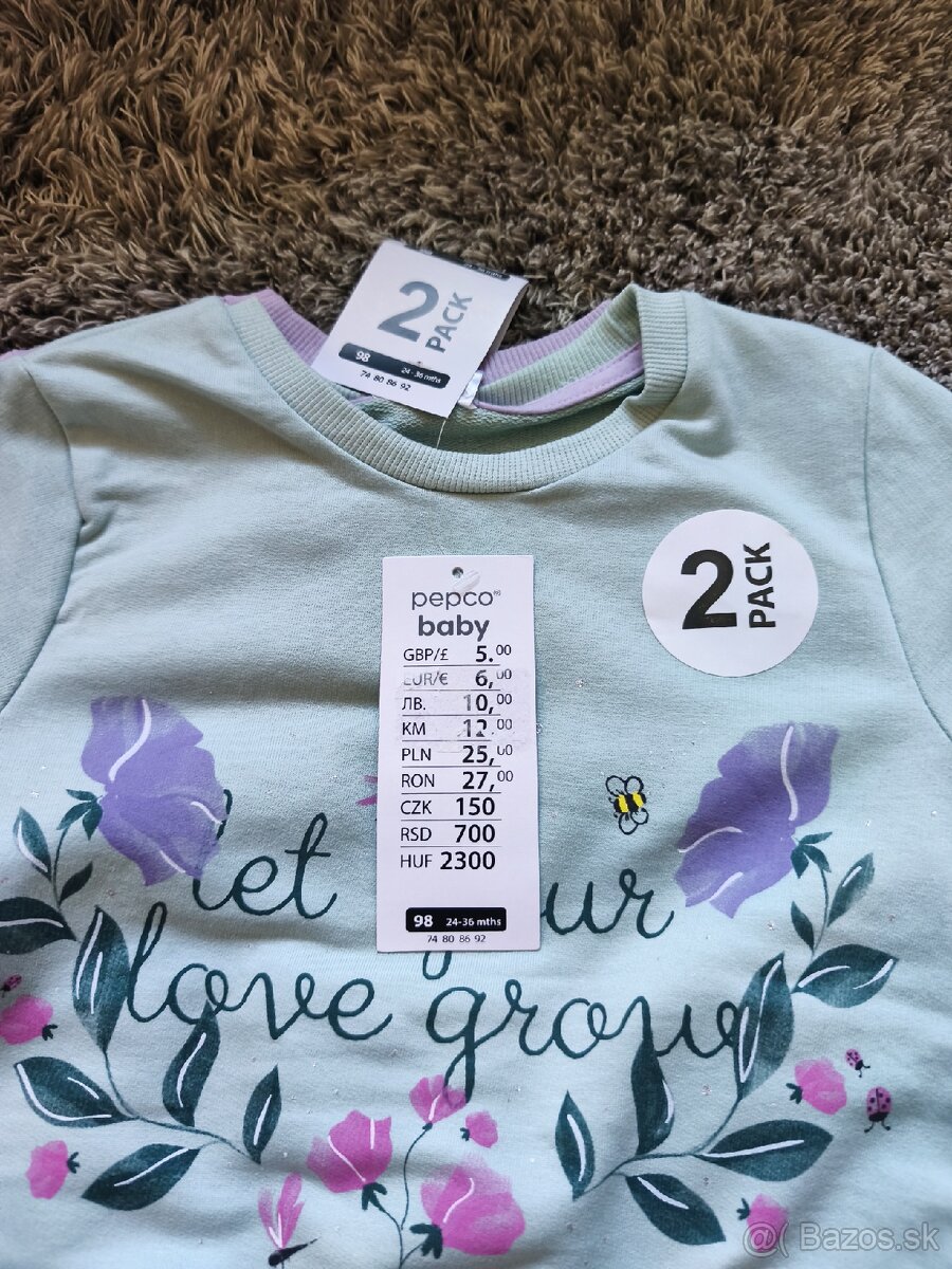 Dievčenské mikiny, 2ks - 3