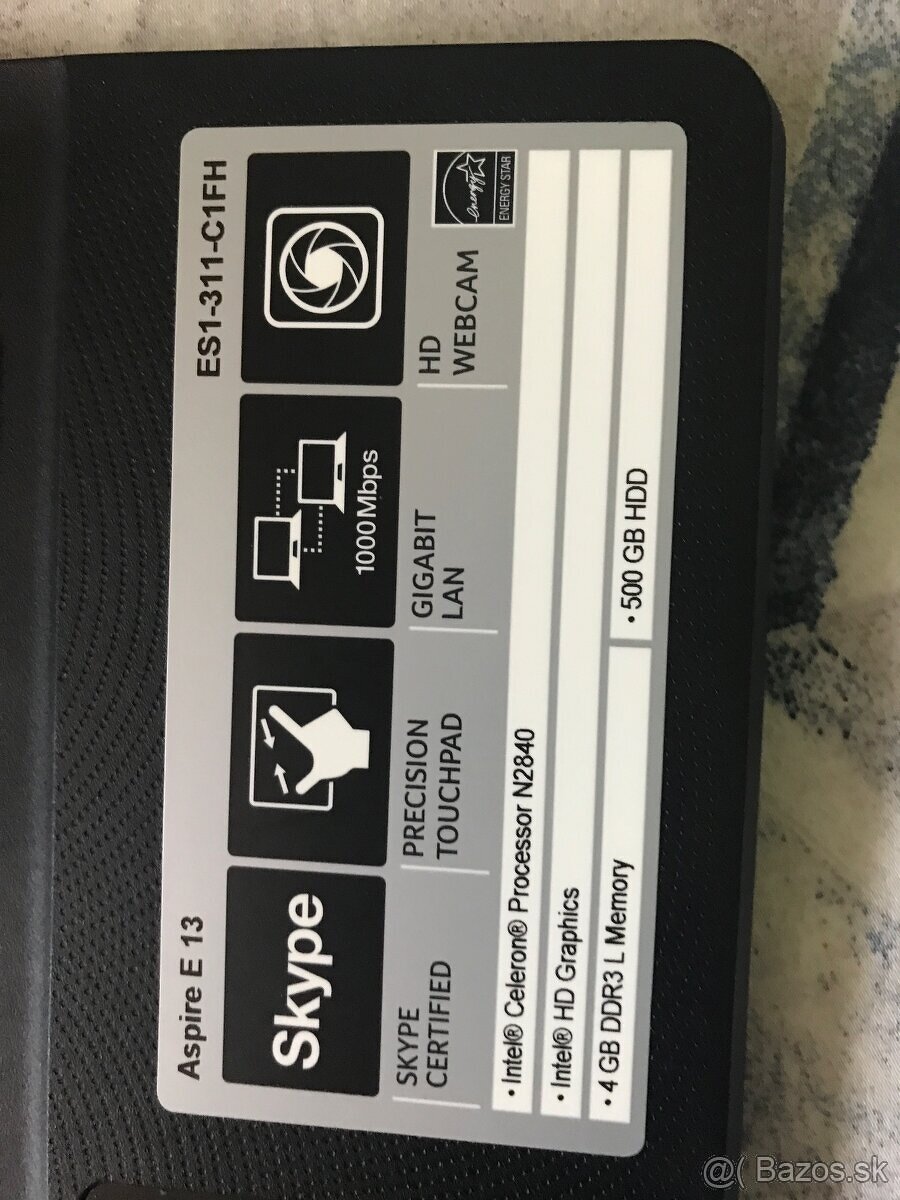 Acer Aspire E 13 ES1-311-C1FH na súčiastky - 3