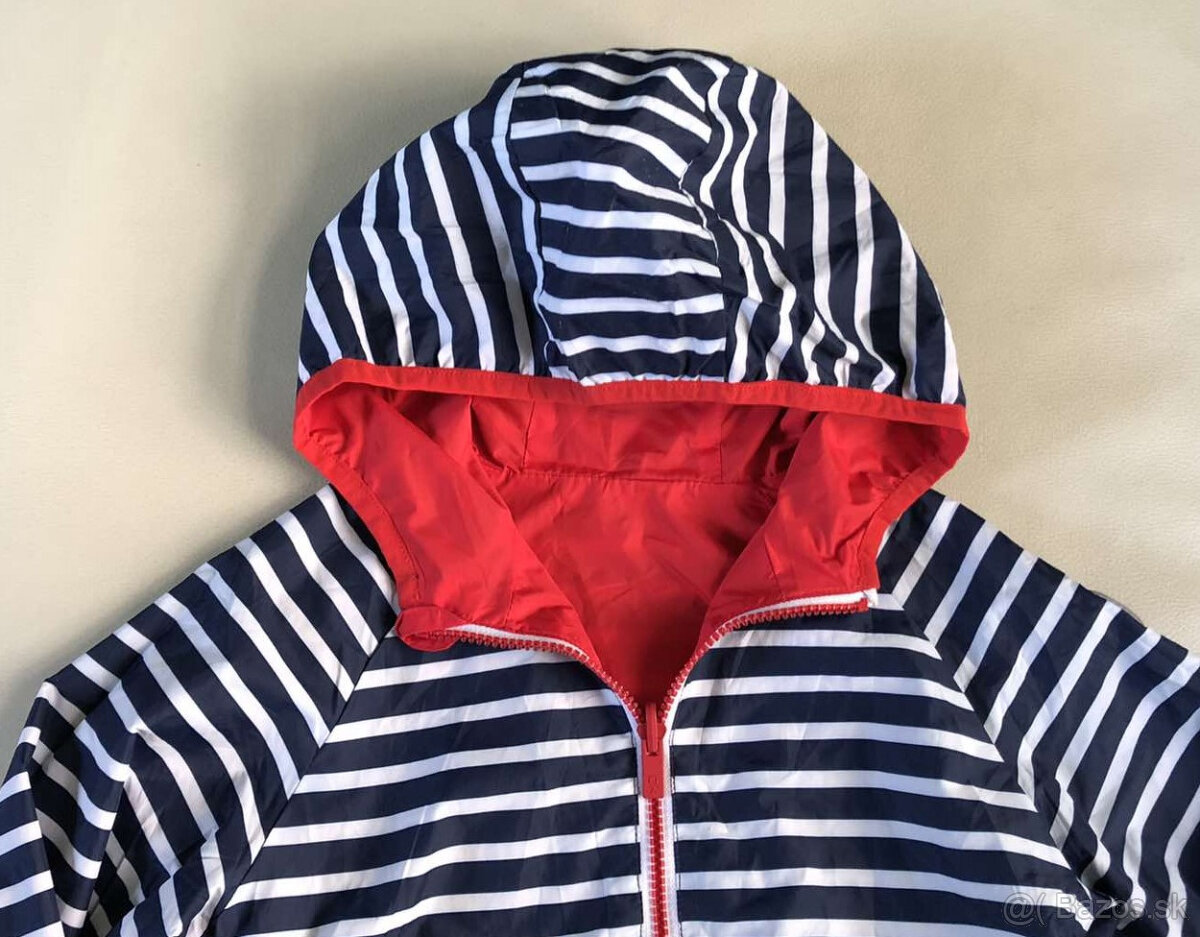 122/128 obojstranna prechodna bunda,7-8 r. - 3