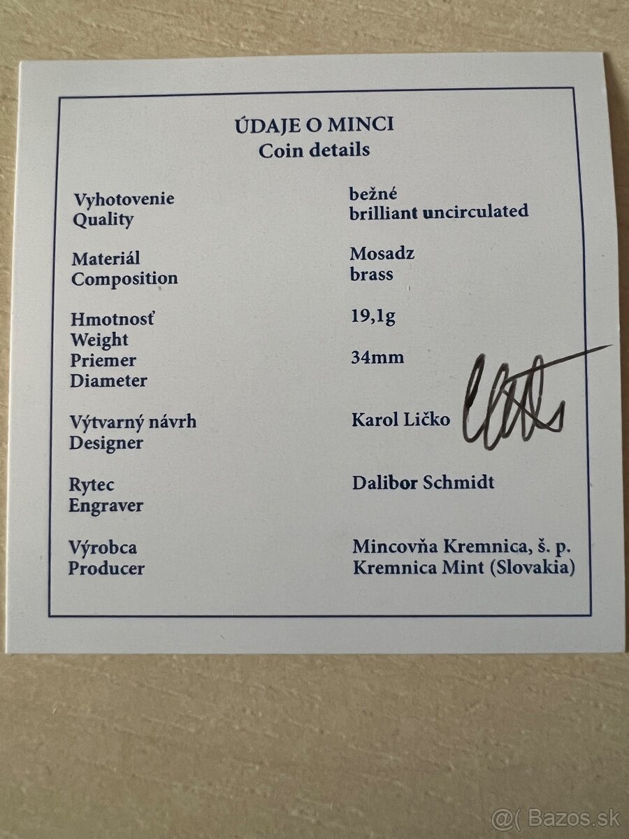 Minca 5€ 2021 - VČELA MEDONOSNÁ - NBS - 3