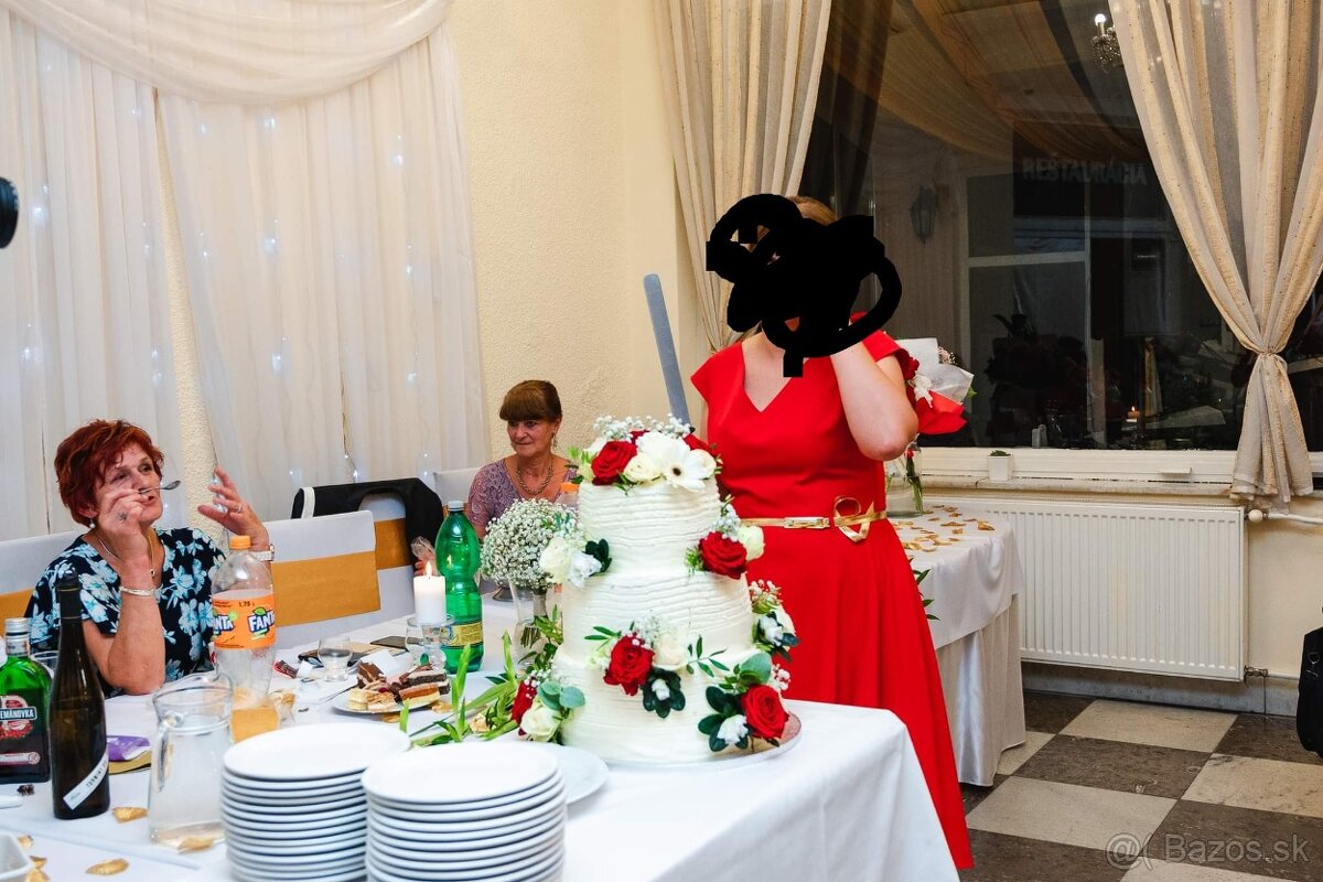 Červené šaty polnočne - 3