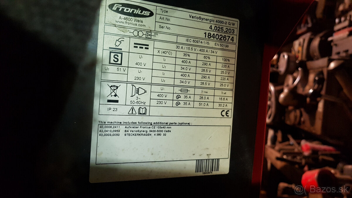 zvaračka Fronius Vario Synergic 4000 - 3
