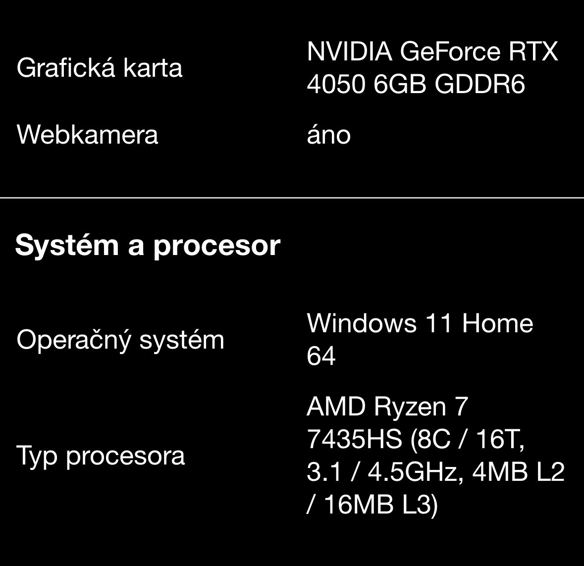 herný notebook Lenovo - 3