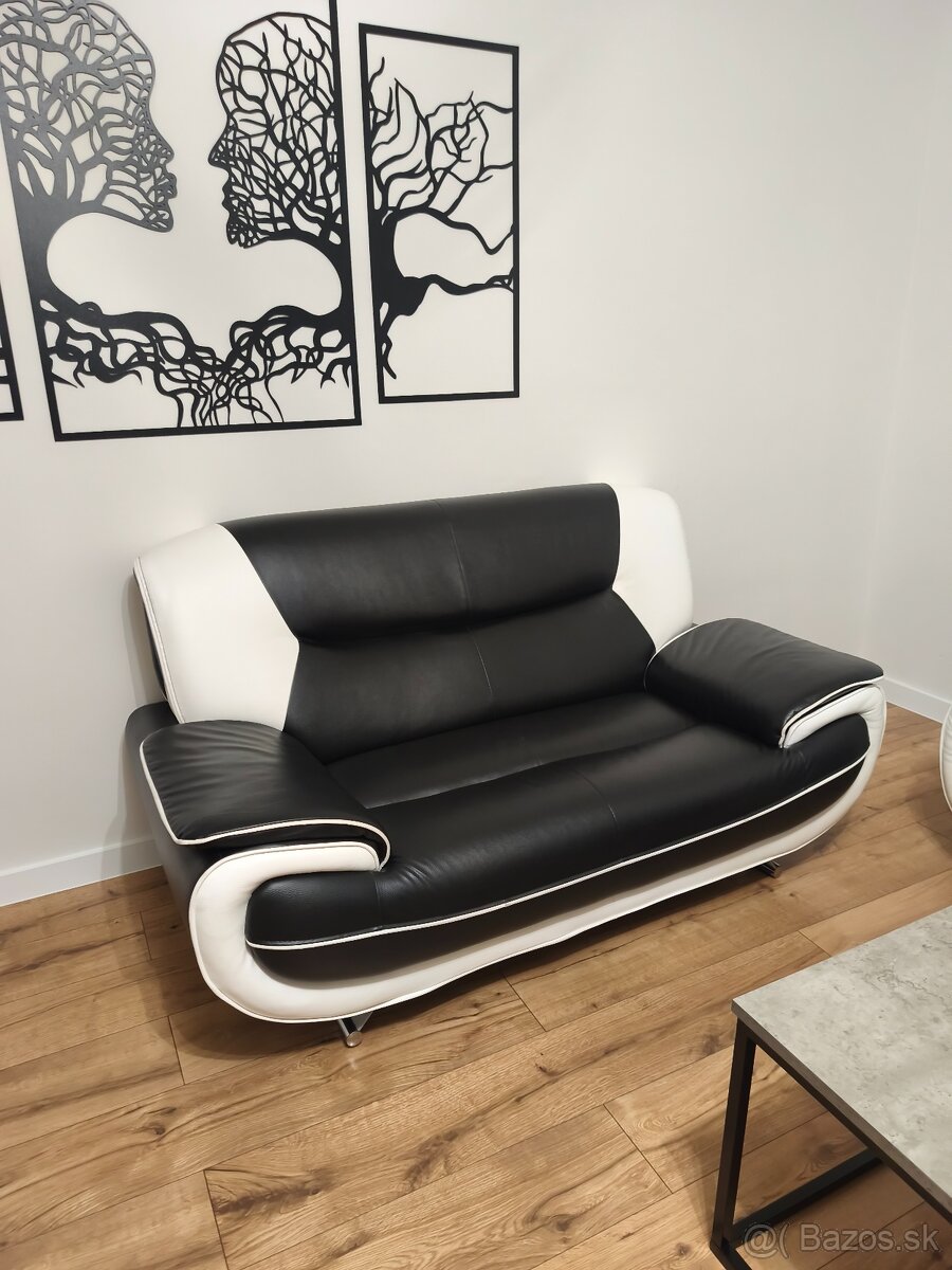 Kožená sedacia súprava, gauč - 3