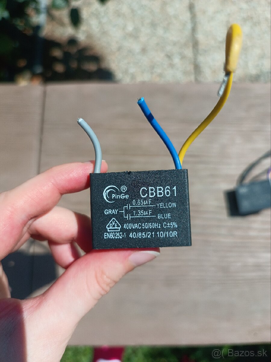 Kapacitor CBB61 450V - pre jednofázové motory - 3