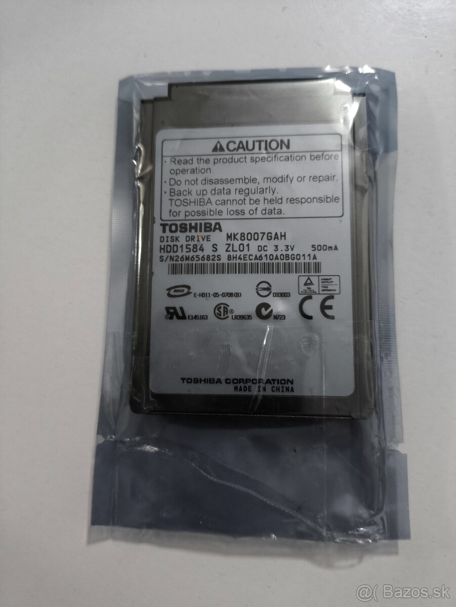 TOSHIBA MK8007GAH 1.8" CF/ATA 80GB 8mm - 3