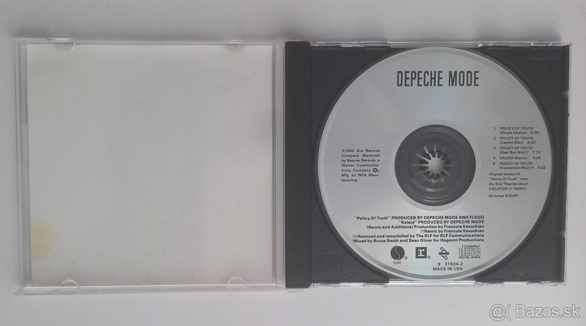 Depeche Mode US CD Policy Of Truth - 3